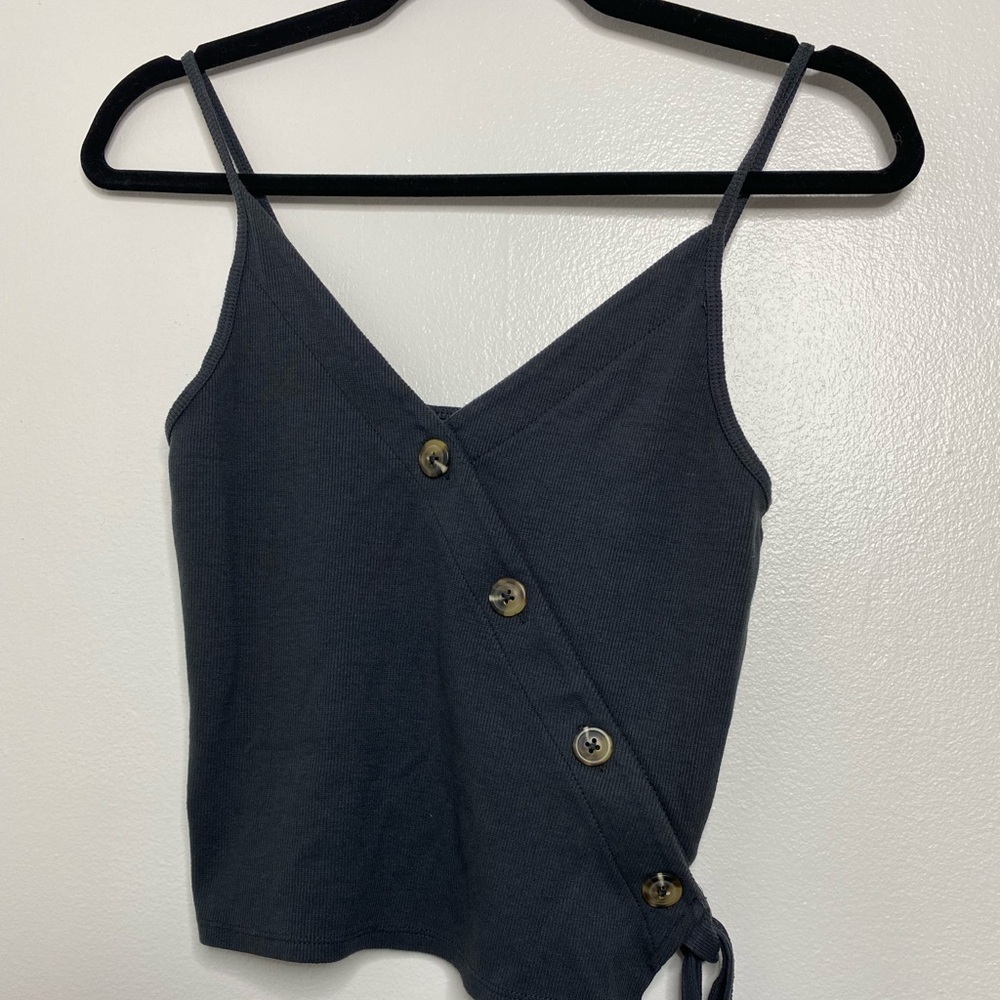 American Eagle Button up crop top size M